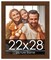 Simple Brown Picture Frame - UV Acrylic, Foam Board Backing, Hanging Hardware